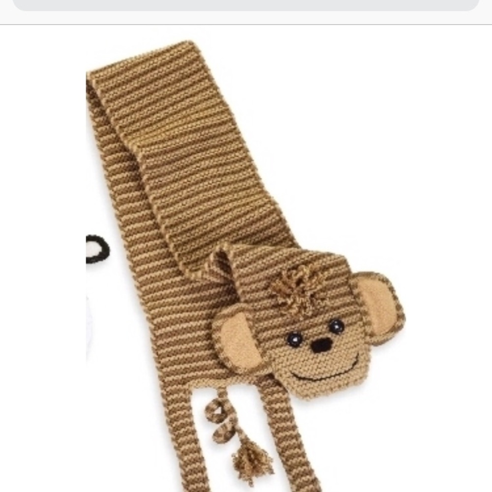 NWOT Mudpie kids monkey scarf 2/$20